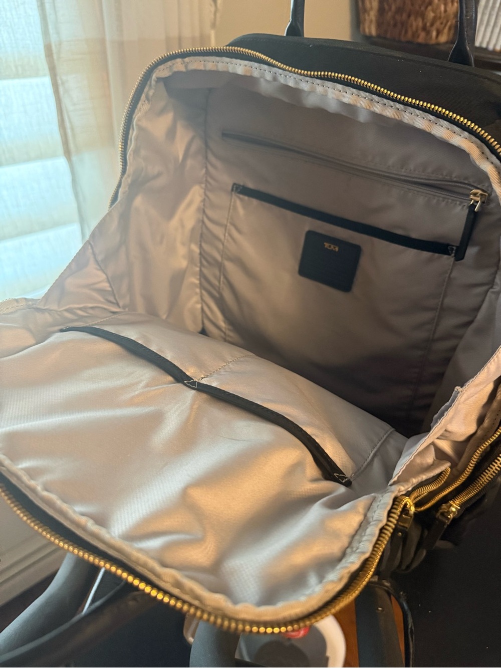 Tumi Black Backpack with Gold Hardware - Picture 7 of 8